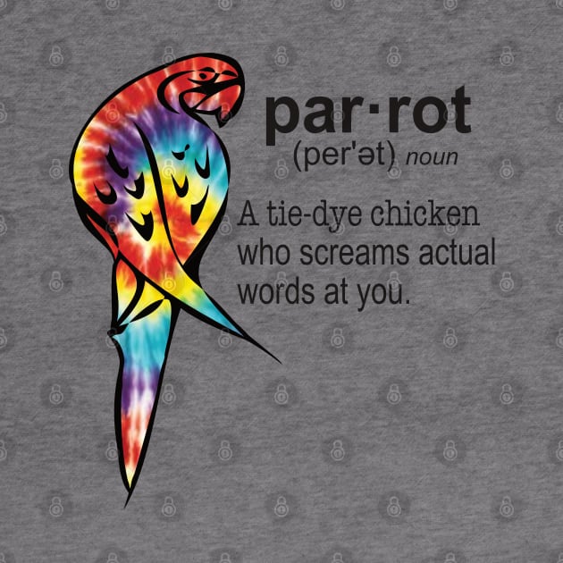 Tie-dye Parrot by Einstein Parrot